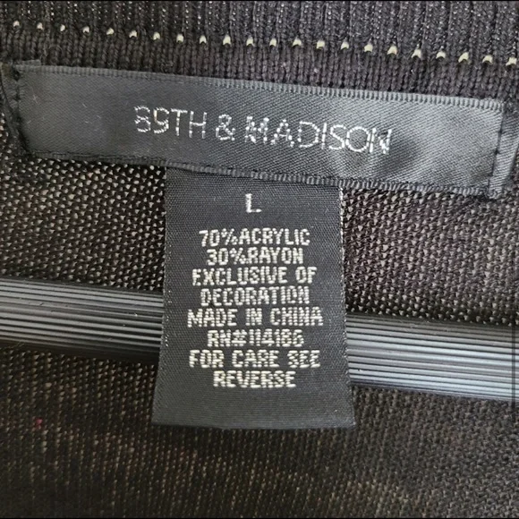 89th & Madison Black & Rose Gold Sweater - Picture 5 of 6